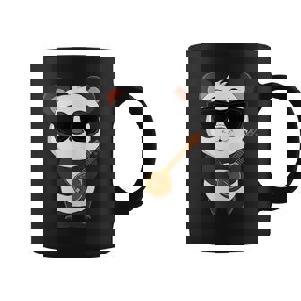 Panda Wearing Sunglasses Playing Sitar Sitarist Tank Top Coffee Mug | Mazezy