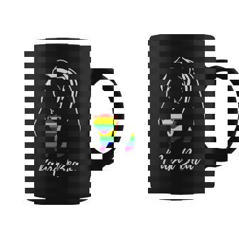 Papa Bear Rainbow Hug Love Support Parent Pride LGBTQ Tank Top Coffee Mug | Mazezy