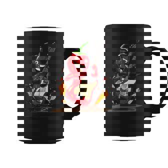 Paprika Shredding The Electric Guitar With Fire Coffee Mug | Mazezy