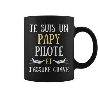 Papy Pilote Homme Humour Avion Idée Cadeau Aviateur Drôle Tasse - Cadeauxyz