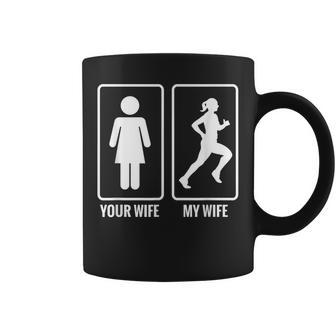Para Hombre Your Wife My Wife Runner Taza de café - Regaloses