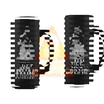 Parasailing Retro Sunset Tank Top Coffee Mug | Mazezy