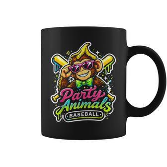 Party Animals Baseball Jersey Monkey Vibrant Slime Coffee Mug - Monsterry