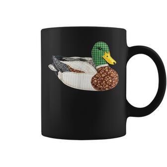 Patchwork Mallard Duck Country Cottage Aesthetic Coffee Mug - Thegiftio UK