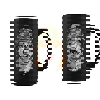 Patriotic Corgi Soldier Dog Outfit Military Army Coffee Mug | Mazezy