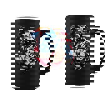 Patriotic English Bulldog Lover Owner American Usa Flag Coffee Mug - Thegiftio