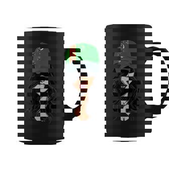 Patriotic Turkmen Girl Turkmenistan Flag Coffee Mug | Mazezy