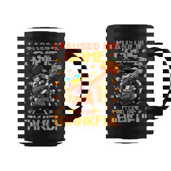 I Paused My Game To Be Thankful Turkey Gamer Thanksgiving Coffee Mug - Monsterry