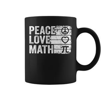 Peace Love Mathintage Math Nerd Rétro Drôle Professeur De Mathématiques Tasse - Cadeauxyz