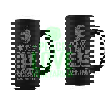 Peace Love Vegetarian Plant-Based Tank Top Coffee Mug | Mazezy