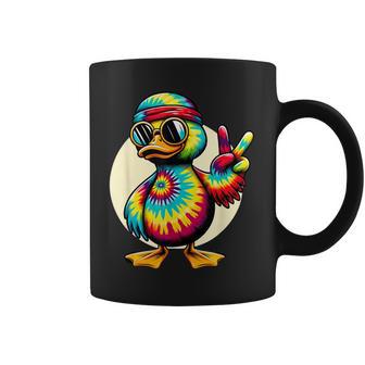 Peace Sign Tie Dye Duck Coffee Mug - Thegiftio UK