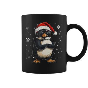 Penguin Santa Hat Penguin Lovers Xmas Christmas Pajama Coffee Mug - Thegiftio UK