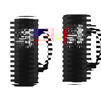 Peru & USA Together Half American Half Peruvian Coffee Mug | Mazezy