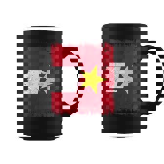Peru Vietnam Half Flag Peruvian Vietnamese History Coffee Mug | Mazezy
