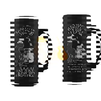 That What I Do I Pet Dogs I Play Guitars & I Know Things Tank Top Coffee Mug | Mazezy