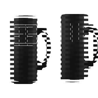 Pickleball Court Outline Minimalist Sport Coffee Mug | Mazezy