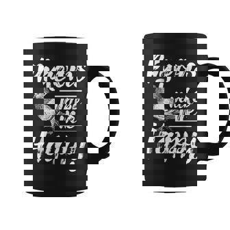 Pigeons Make Me Happy Birdwatching Pigeon Racing Breeder Coffee Mug | Mazezy