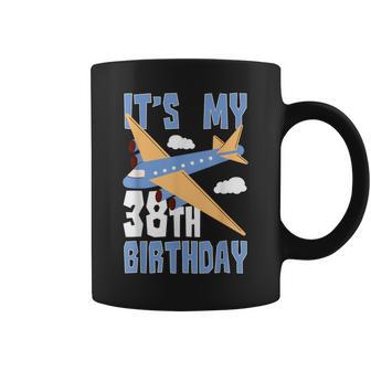 Pilot 38th Birthday Party Aircraft Aviator Airplane Flight Coffee Mug | Mazezy