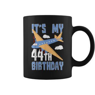 Pilot 44th Birthday Party Aircraft Aviator Airplane Flight Coffee Mug | Mazezy