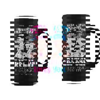 Pink Or Blue Great Nonni Loves You Baby Gender Reveal Party Coffee Mug | Mazezy