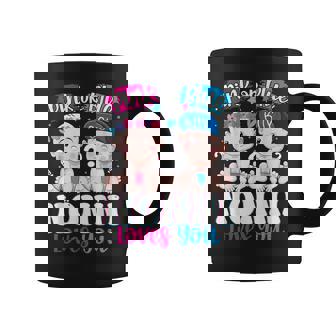Pink Or Blue Nonni Loves You Baby Gender Reveal Party Coffee Mug | Mazezy