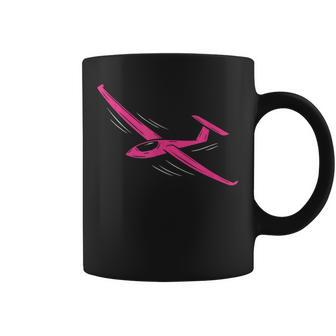 Pink Glider Pilot Silent Flight Gliding Aircraft Lover Girls Coffee Mug | Mazezy