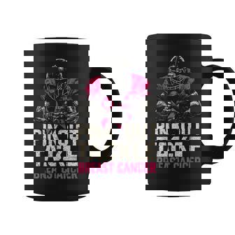 Pink Out Tackle American Football Breast Cancer Awareness Coffee Mug | Mazezy