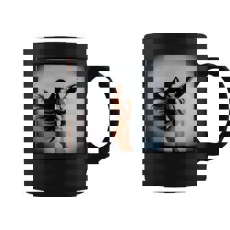 Pinup Girl 男性用 セクシーなブルネットファッションモデル 長袖tシャツ コーヒーマグ - Kawaiitshirt