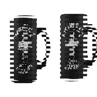 My Plumber Fixes Leaky Faith Modern Christian Quote Coffee Mug | Mazezy