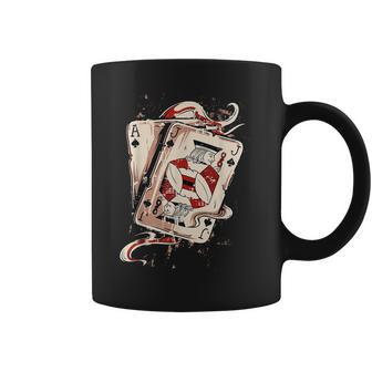 Poker Hand Ace And Jack Playing Cards Blackjack Coffee Mug - Thegiftio UK