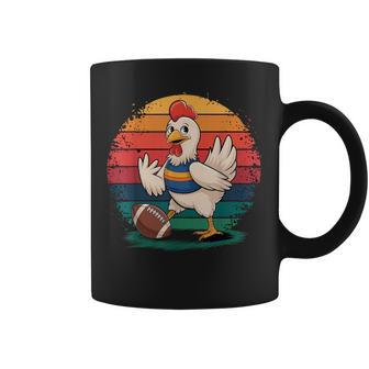 Pollo Jugando Fútbol Americano Retrointage Pollo Taza de café - Regaloses
