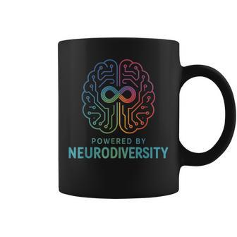 Powered By Neurodiversity Brain Autism Adhd Awareness Coffee Mug - Thegiftio