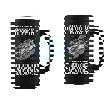 Powered By Sardines Love Sardine Fish Lover Coffee Mug | Mazezy