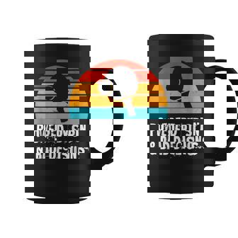 Powered By Spin & Bad Decisions Retro Table Tennis Coffee Mug | Mazezy