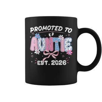 Promoted To Auntie Est 2026 New Aunt Pregnancy Announcement Coffee Mug | Seseable UK