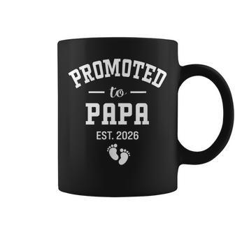 Promoted To Papa 2026 First Time Grandfather Men Coffee Mug - Thegiftio