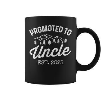 Promoted To Uncle Est 2025 Uncle To Be 1St Time Uncle Coffee Mug - Monsterry
