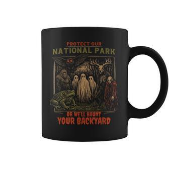 Protect National Parks Bigfoot Mothman Ghost Forest Demon Coffee Mug - Thegiftio UK