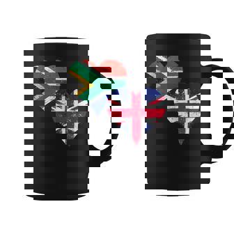 Proud British South African Expat A South Africa UK Flag Tank Top Coffee Mug | Mazezy