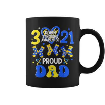 Proud Dad Down Syndrome Awareness March 21 Heart Boy Men Coffee Mug - Thegiftio UK