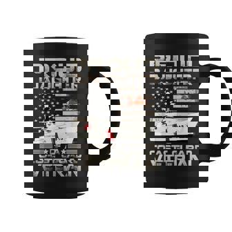 Proud Daughter Of A Coast Guard Veteran US Veteran Family Coffee Mug | Mazezy