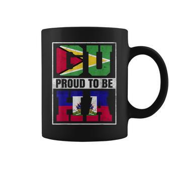 Proud Haitian Guyanese Mix Haiti And Guyana Heritage Coffee Mug - Thegiftio UK