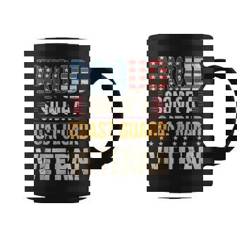 Proud Son Of Coast Guard Veteran USA Flag Tank Top Coffee Mug | Mazezy