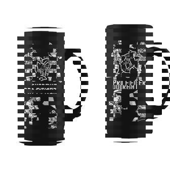 Proud 消防士 消防用品 グラフィック シンボル 消防士 長袖tシャツ コーヒーマグ - Kawaiitshirt