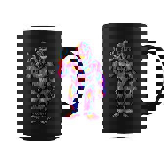Psychedelic Bigfoot Sasquatch Rock On Graphic Tank Top Coffee Mug | Mazezy
