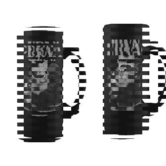 Purrvana Paws Cat Parody 90s Retro Alternative Meow Coffee Mug | Mazezy