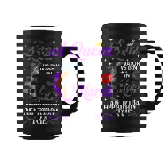 A Queen Was Born In March Birthday Afro Woman High Heels Coffee Mug | Seseable CA