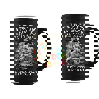 I Never Quilt Alone I Have Cats Sewing Quilter Quilting Coffee Mug - Monsterry