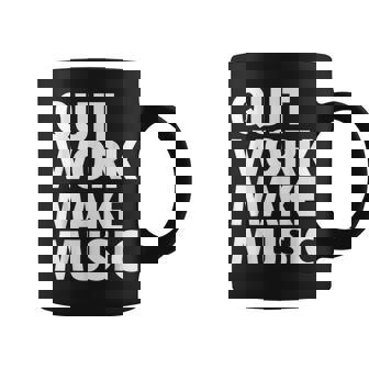 Quit Work Make Music 半袖 コーヒーマグ - Kawaiitshirt