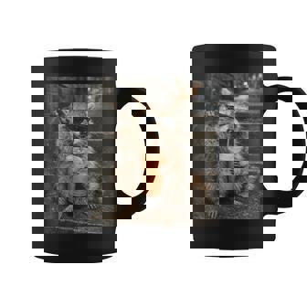 Raccoon Drinking Iced Coffee Meme Animal For Women Coffee Mug | Seseable CA